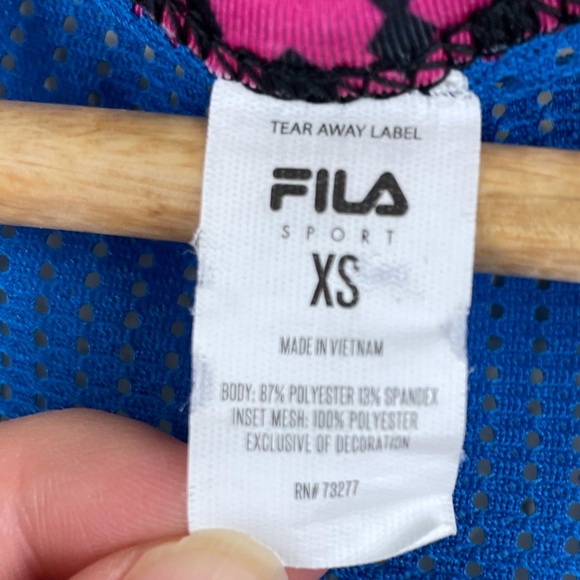 FILA Colorful Razerback Tank Top Geometric XS - Picture 5 of 6